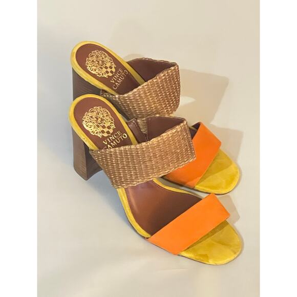 Vince Camuto Sandals Sleepers Block Heel Size 7 - Picture 2 of 7